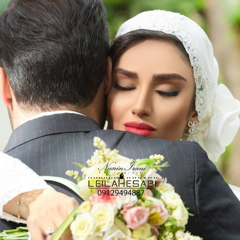 عکس مراسم عروسی هانیه غلامی بازیگر و بوسه عاشقانه هانیه غلامی و داماد