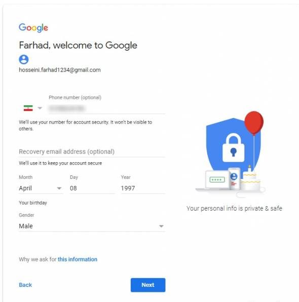 آموزش ساخت اکانت جیمیل Gmail به صورت تصویری و مرحله به مرحله موبایل و دسکتاپ