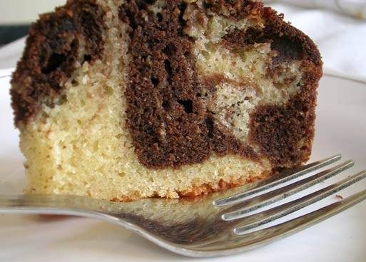 کیک ماربل با وانیل و شکلات 
