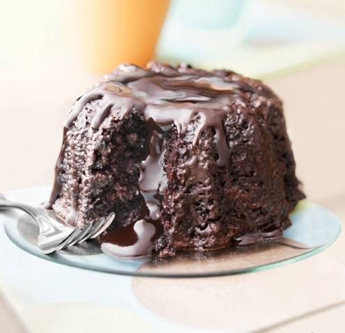 کیک شکلاتی گرم