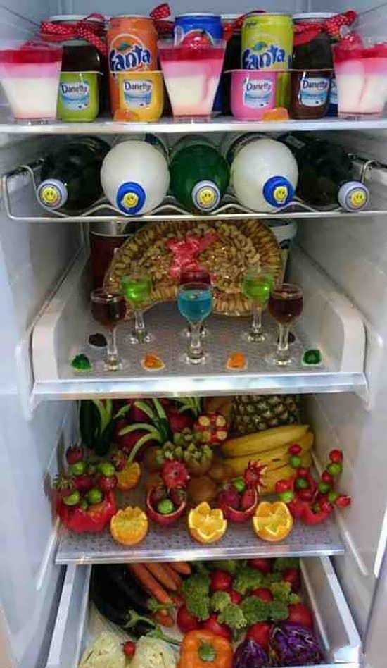 تزیین میوه یخچال عروس