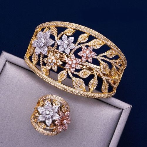 ست انگشتر و دستبند طلا زنانه