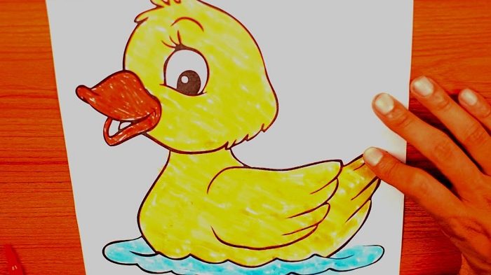 نقاشی اردک برای رنگ آمیزی کودک