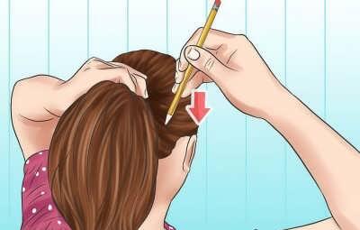 آموزش بستن مو با مداد به صورت مرحله به مرحله