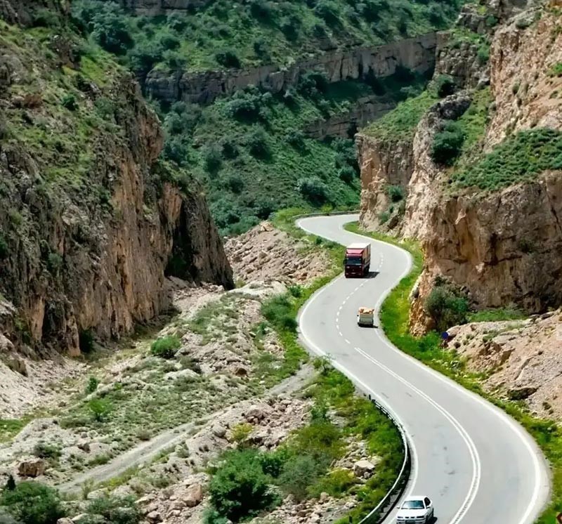 مسیر جاده شمال به مشهد